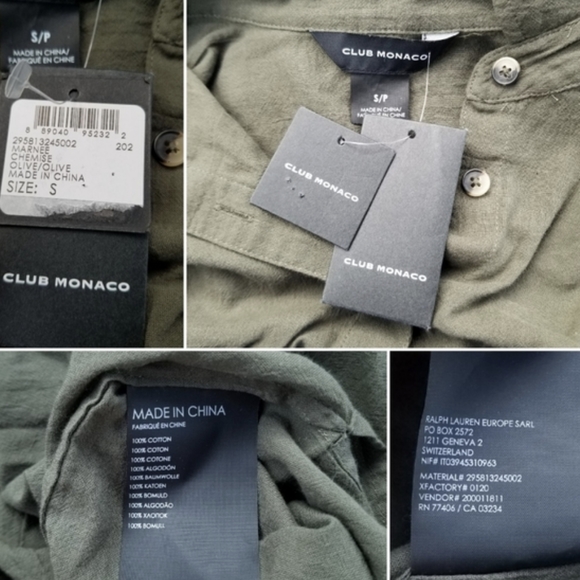 Club Monaco Marnee button down shirt oversize gauzy cotton - Picture 5 of 6